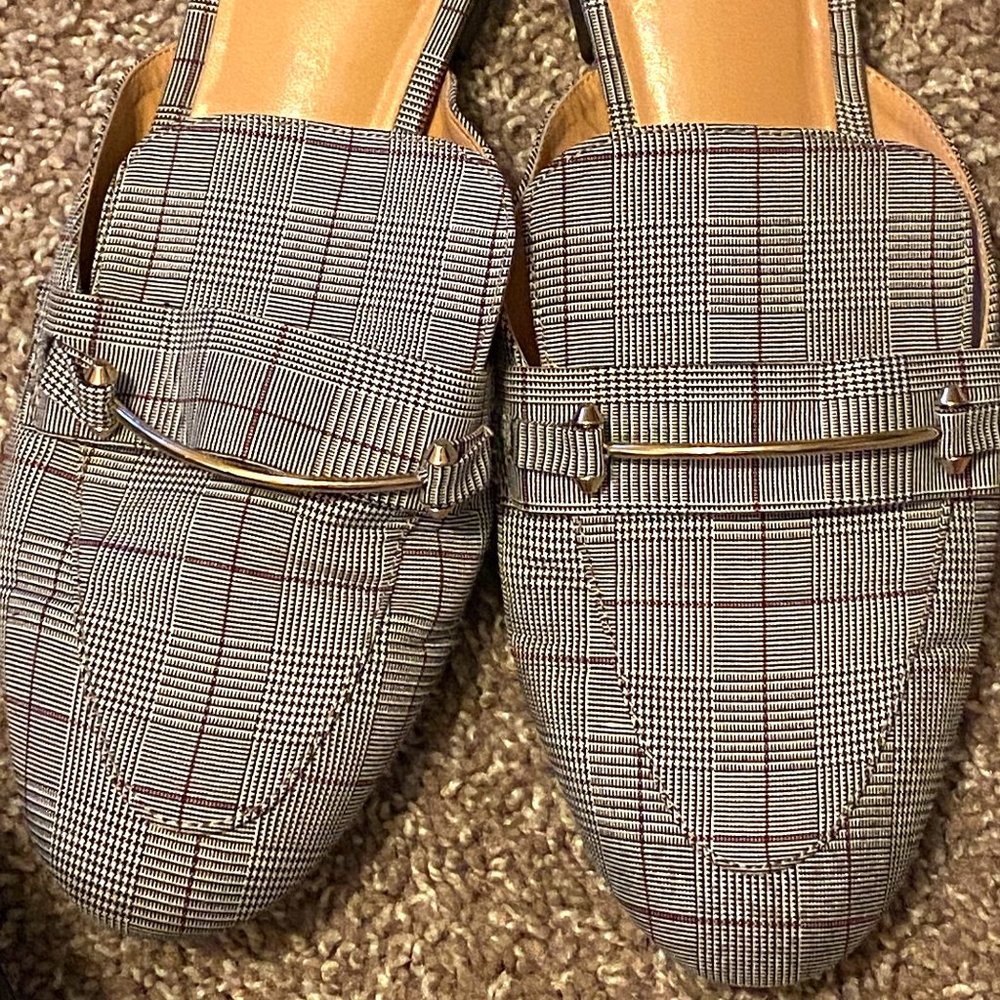 Grey and Plaid Flats
